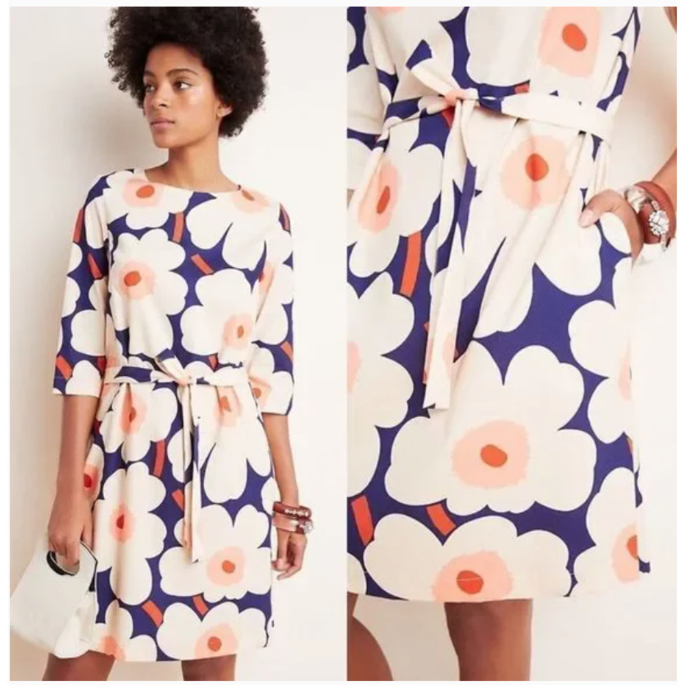 Anthropologie Marimekko Oikea Pieni Mini Dress 38 / Medium NEW